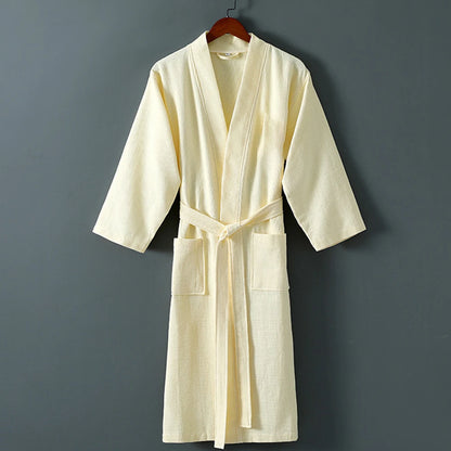 Peignoir coton éponge ou gaufré unisexe