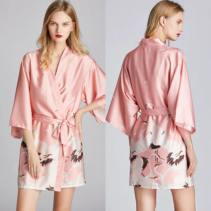 Peignoir printemps Satin Rayon/imitation Soie Femme