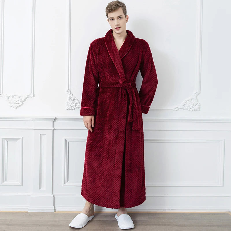 Peignoir flanelle style Jacquard homme et femme