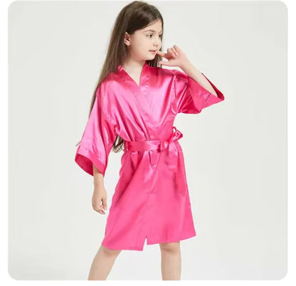 Peignoir satin polyester fille