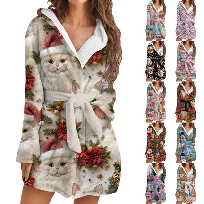 Peignoir Noël Court Femme