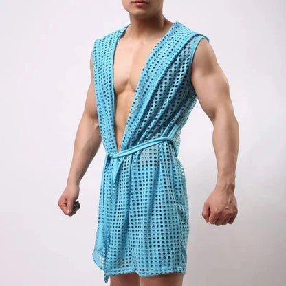 Peignoir Cardigan + short Sexy Coton Homme
