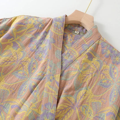 Kimono Femme Coton imprimé Fleur