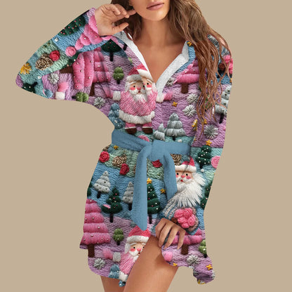 Peignoir Noël Court Femme