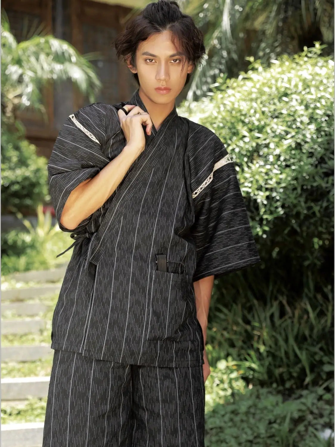Kimono Japonais 2 pièces polyester Homme