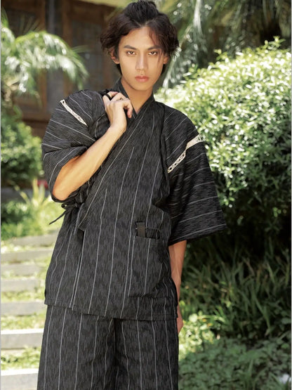 Kimono Japonais 2 pièces polyester Homme