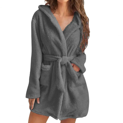 Peignoir court Flanelle Femme