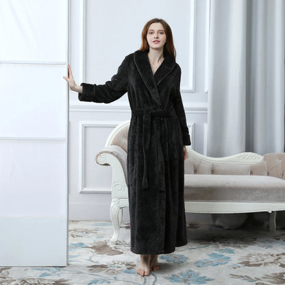 Peignoir flanelle style Jacquard homme et femme