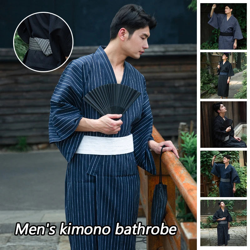 Kimono traditionnel Japonais coton/polyester Homme