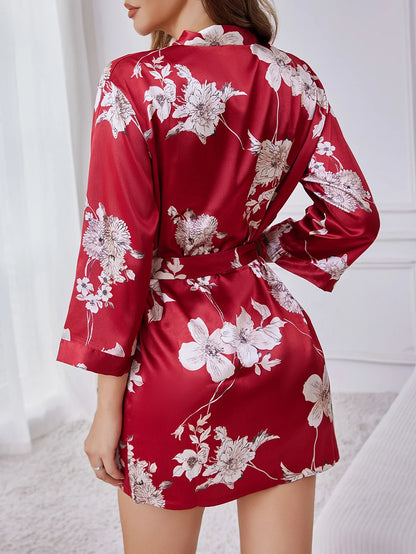 Peignoir court sexy polyester Femme