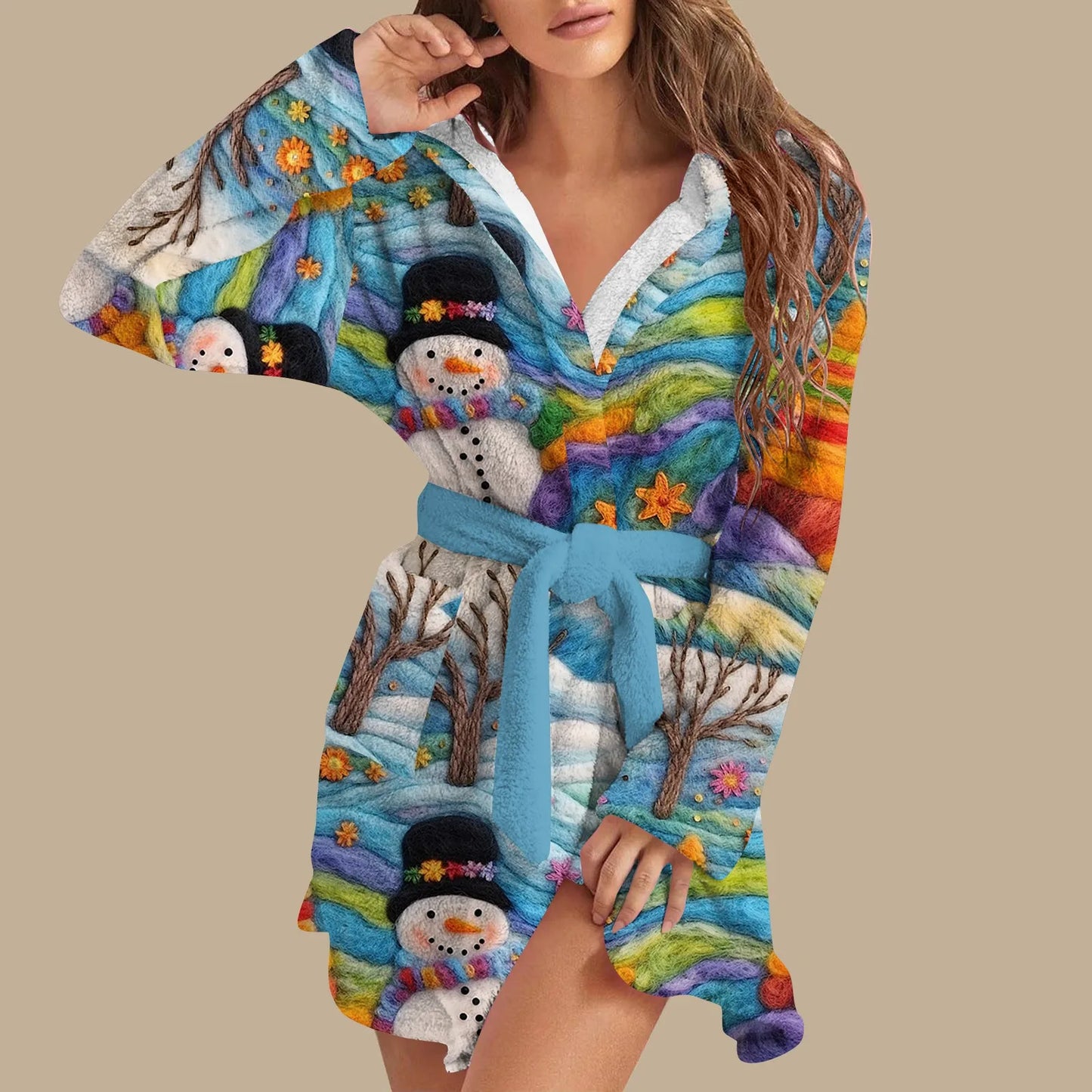 Peignoir Noël Court Femme