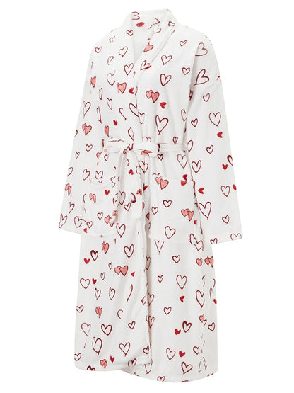 Peignoir Femme Fluffy de Noël Flanelle