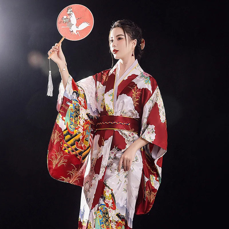 Kimono Japonais Femme élégant Polyester
