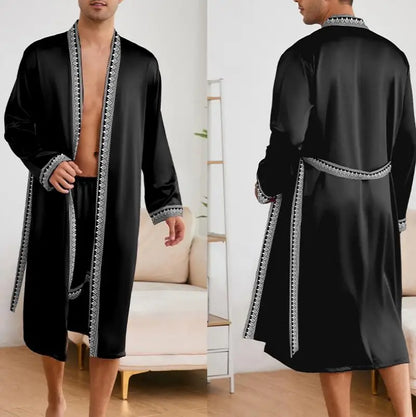 Peignoir Satin oriental Polyester Homme