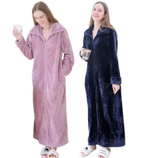 Peignoir Flanelle/Polaire zip Homme et Femme