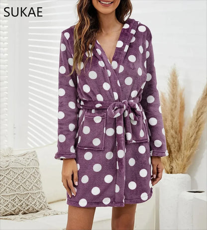 Peignoir Hiver Court Femme