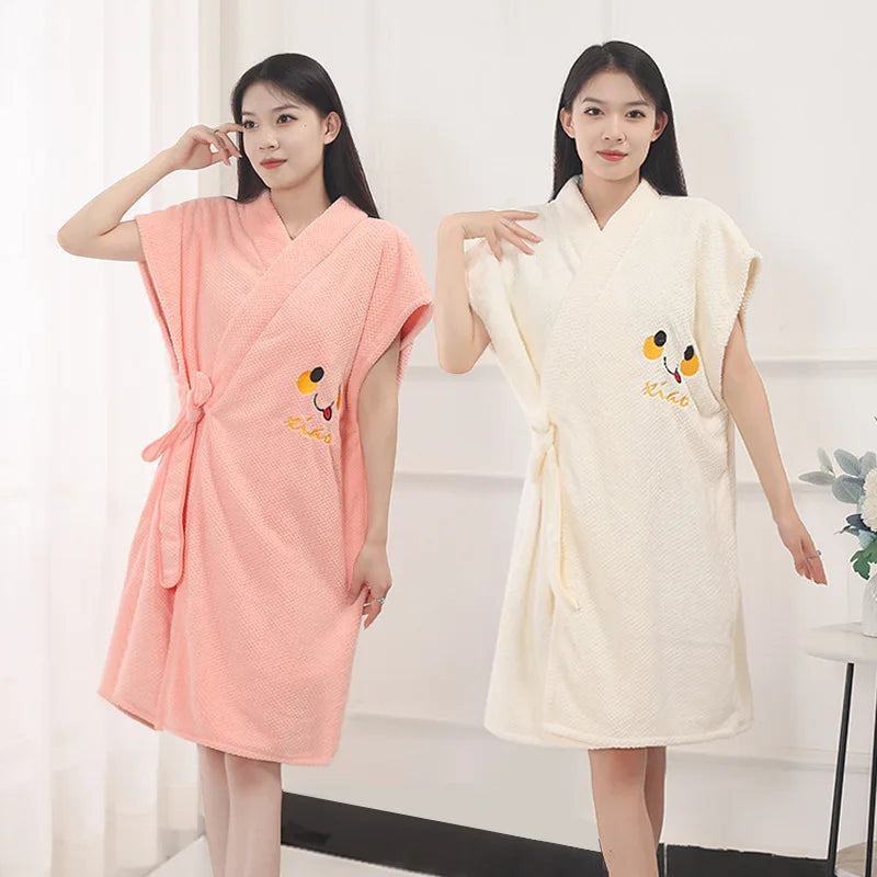 Peignoir de Bain Velours Absorbant Femme