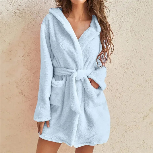 Peignoir de Bain Court Coton Femme