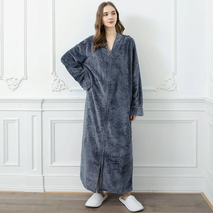 Peignoir flanelle style Jacquard homme et femme