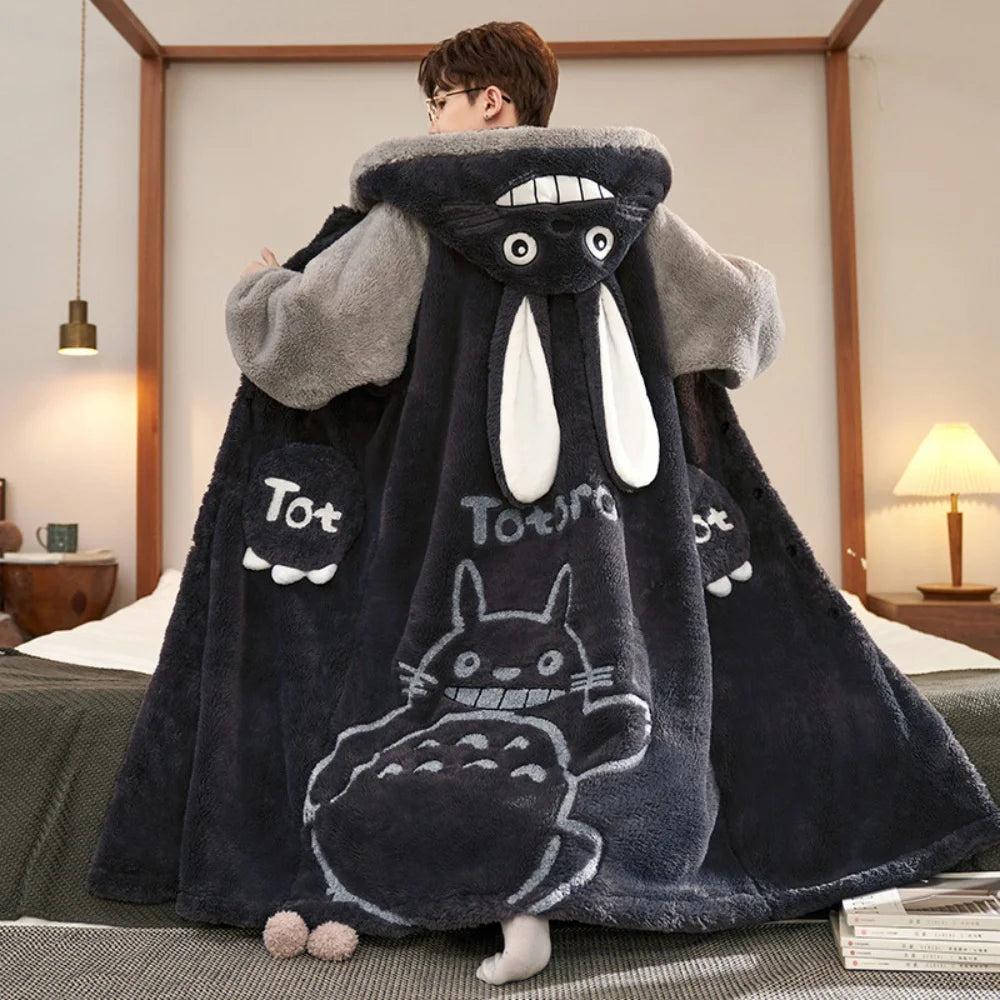 Peignoir + Pantalon Totoro Noir