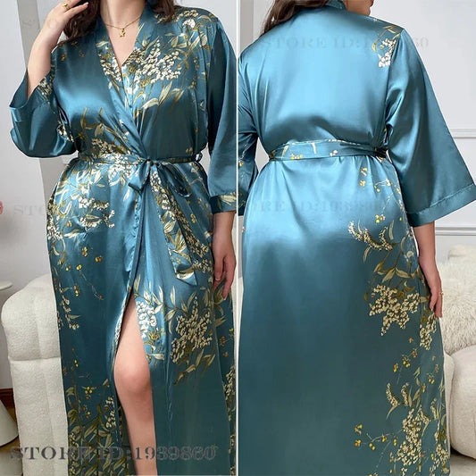 Peignoir soie glacée petite et grande taille Femme