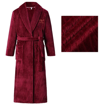 Peignoir long en flanelle pour Homme