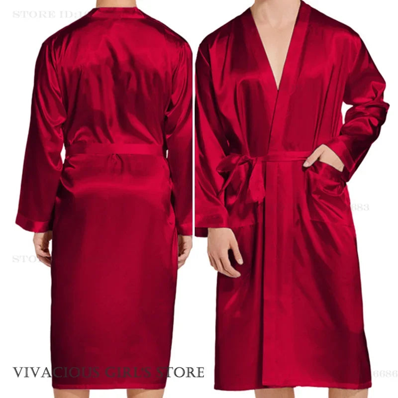 Peignoir de salon Satin Polyester/Rayon Homme