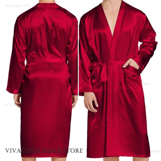 Peignoir de salon Satin Polyester/Rayon Homme