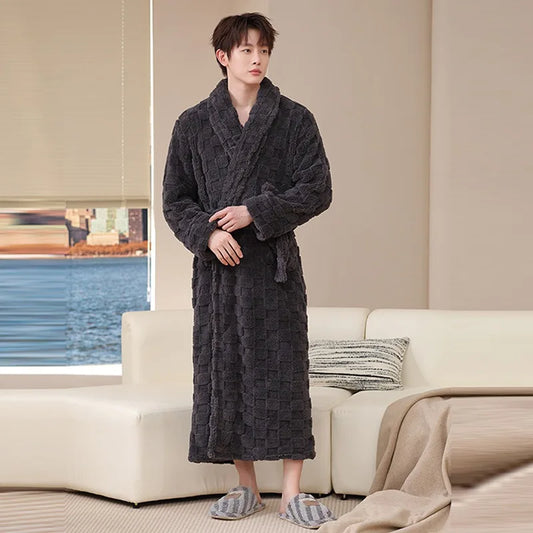 Peignoir flanelle polyester Homme