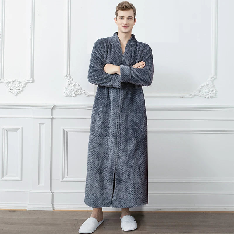 Peignoir flanelle style Jacquard homme et femme