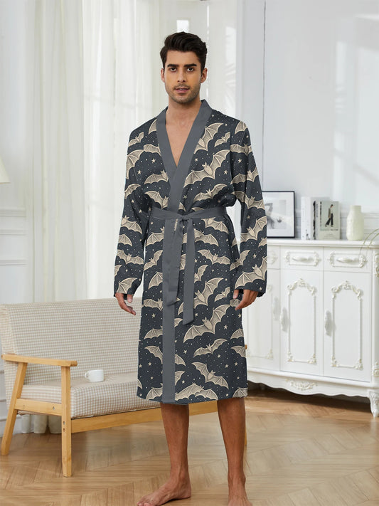 Peignoir imprimé chauve souris Polyester Homme