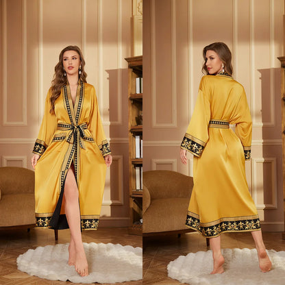 Peignoir style baroque satin polyester homme et femme