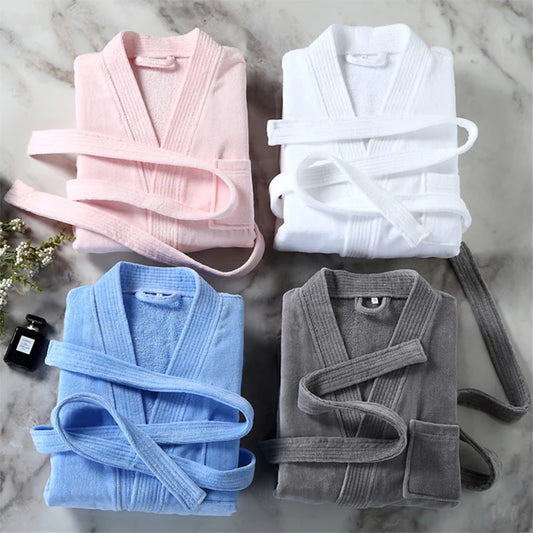 Peignoir coton éponge ou gaufré unisexe