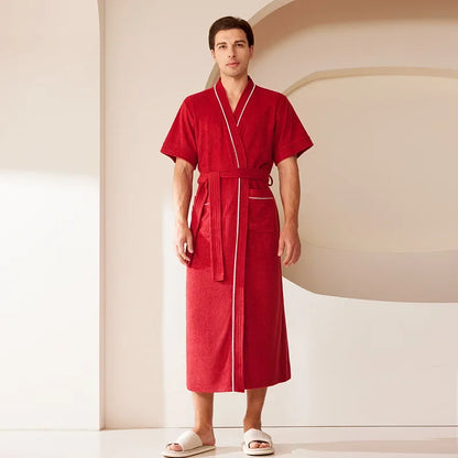 Peignoir de bain été homme et femme polyester élasthanne
