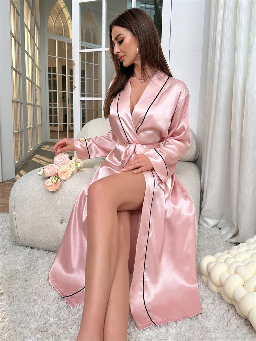 Peignoir Élégant Long pour Femme