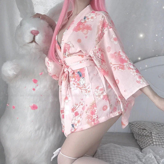 Kimono kawaii anime sakura polyester Femme