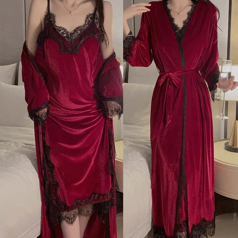 Peignoir sexy Velours Polyester Femme