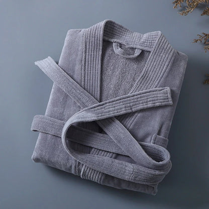 Peignoir coton éponge ou gaufré unisexe