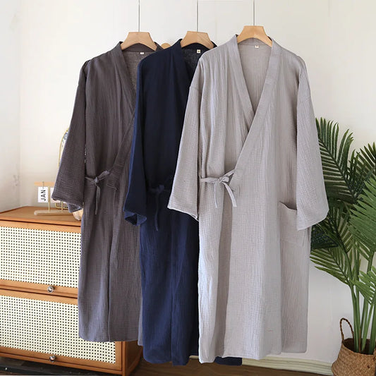 Yukata Japonais Coton Unisexe