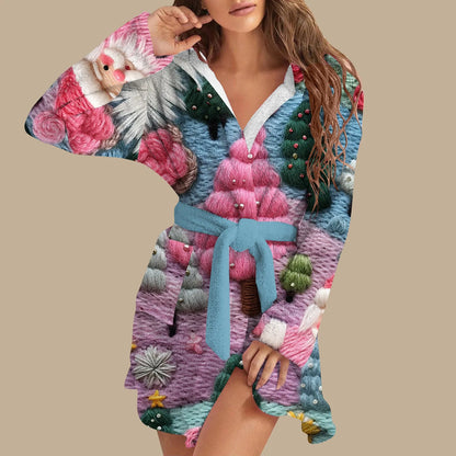 Peignoir Noël Court Femme