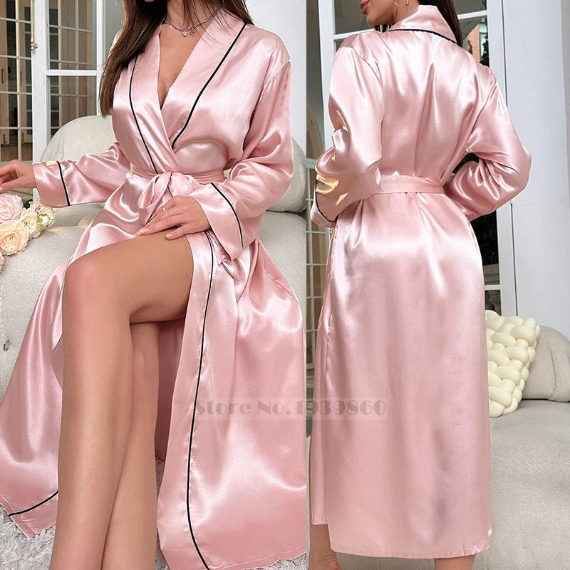 Peignoir Élégant Long pour Femme