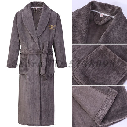 Peignoir long en flanelle pour Homme