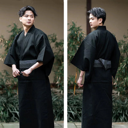 Kimono Japonais coton sans ceinture Homme