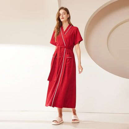Peignoir de bain été homme et femme polyester élasthanne