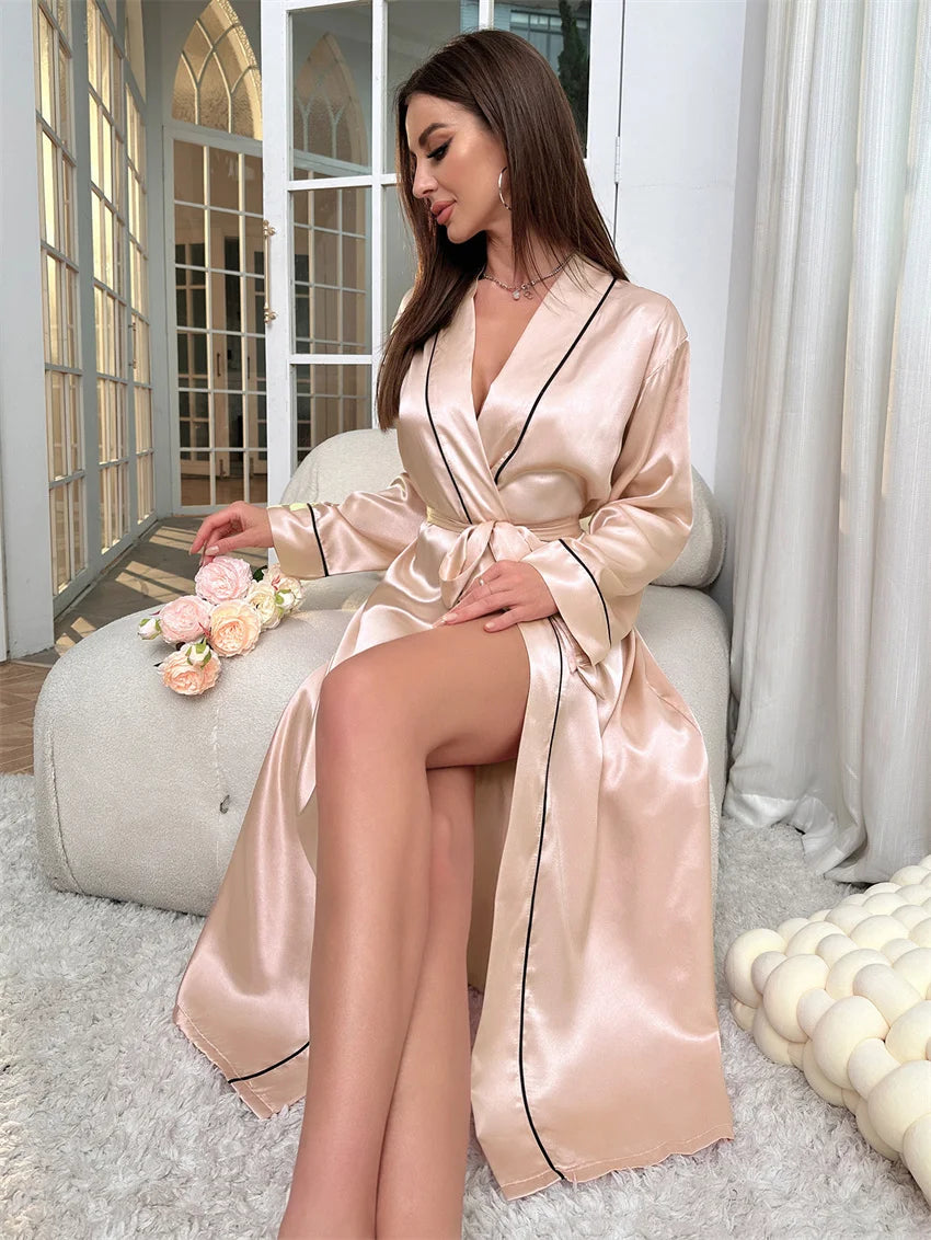 Peignoir Élégant Long pour Femme