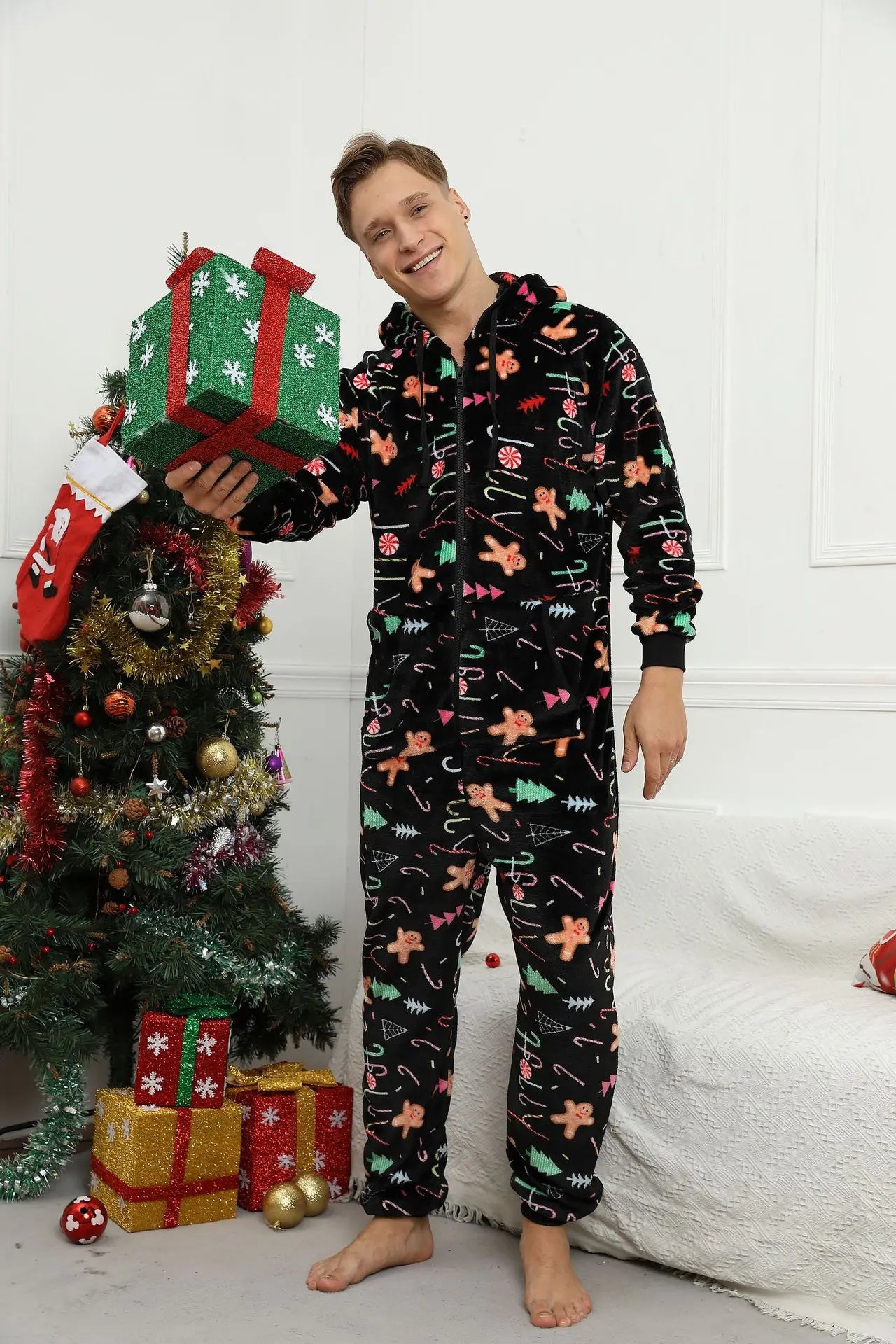 Pyjama 1 Pièce Noël Homme Flanelle