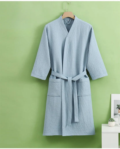 Peignoir de bain coton gaufré Homme et Femme