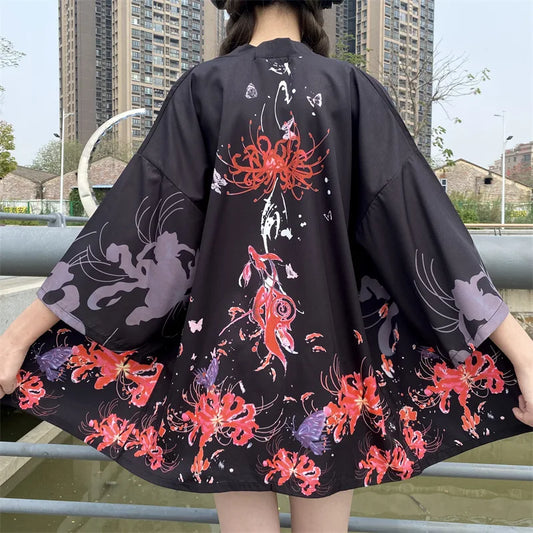 Veste Japonaise Black or White Polyester