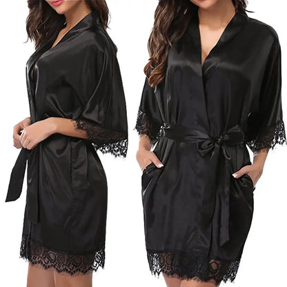 Peignoir Satin sexy Polyester Femme