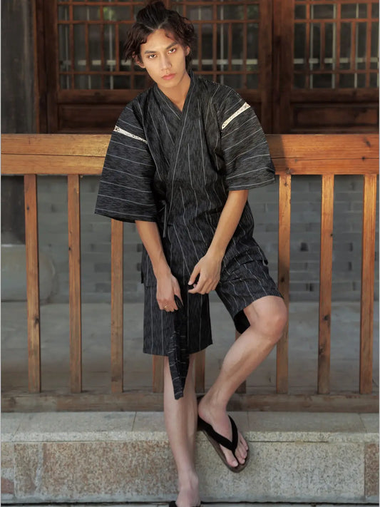Kimono Japonais 2 pièces polyester Homme
